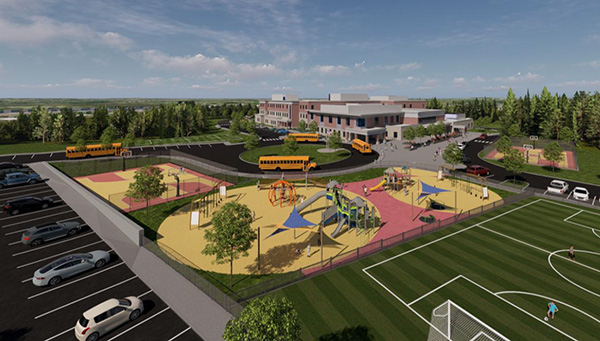 Render of the proposed Wilmington PreK-5 school